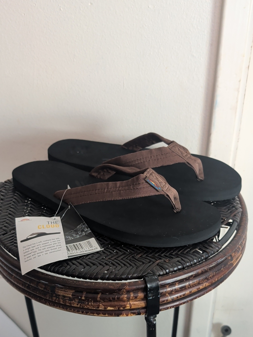 Rainbow Sandals Men's Cloud Sandals, Brown/Black, Men's XX-Large / 12-13.5 D